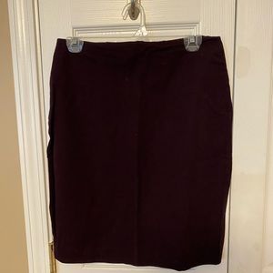 Deep purple pencil skirt